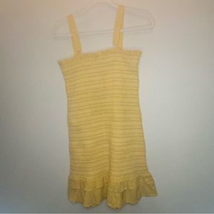 🛍4/$20 American Eagle Smocked Ruffle Yellow Sundress